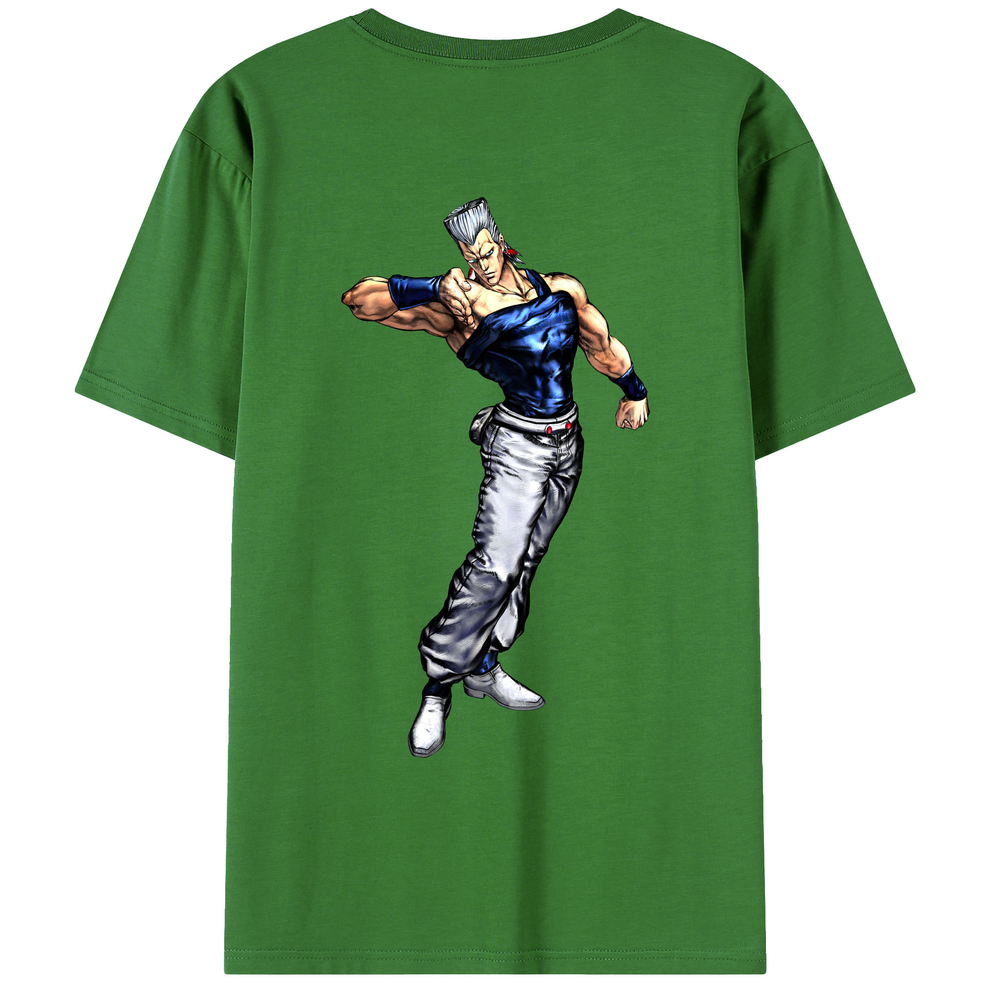 （画像用） ジョジョの奇妙な冒険 ジャン＝ピエール?ポルナレフ JoJo's Bizarre Adventure Jan Pierre Polnareff レディース半袖Tシャツ(バックプリント)